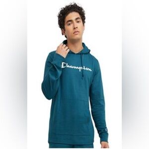 Men’s champion jersey hoodie, large NWT